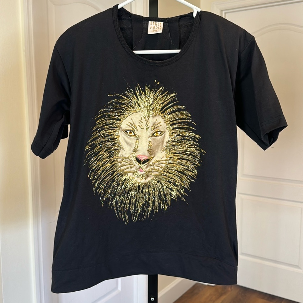 Vintage Gold Lion Top by Karla Marie